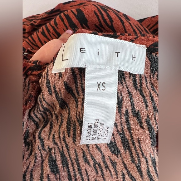 Leith MIDI Dress Rust Henna Size XS Women’s Zipper On The Side - Picture 13 of 13